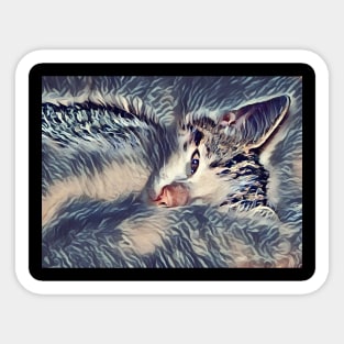 Soft Soft Lunapic Kitten Cloud Sticker